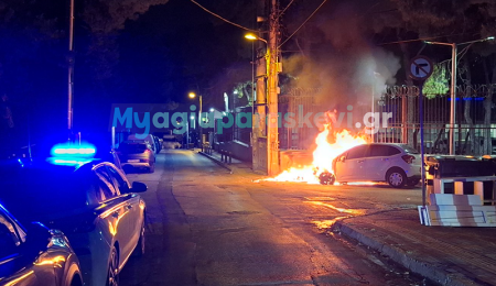 Πυρπόληση ΙΧ στον ΟΤΕ Αγίας Παρασκευής τα ξημερώματα της Κυριακής (video)